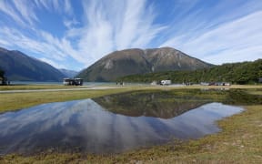 Blue skies and strong winds at Mt Robert above Lake Rotoiti today.