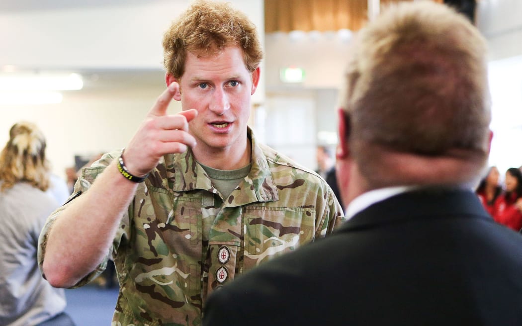 Prince Harry at Linton Military Camp.