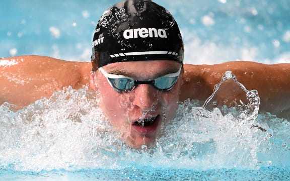 Lewis Clareburt of New Zealand competes in the Men's 200m Individual Medley during the 2022 Birmingham Commonwealth Games.