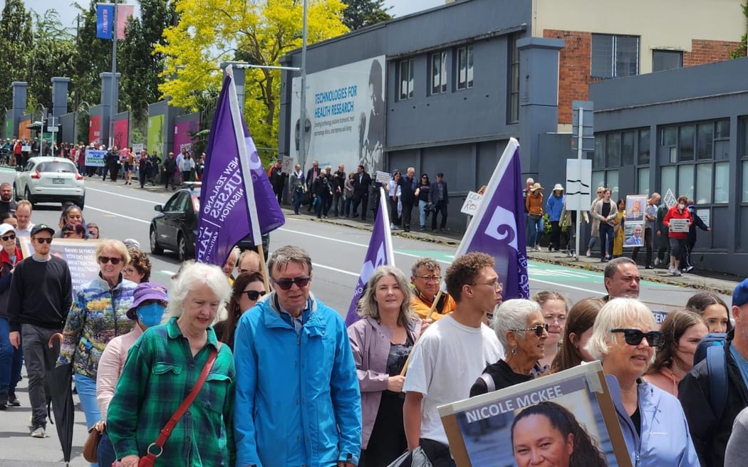 The crowd in Auckland at the smokefree rally on 13 December, 2023.