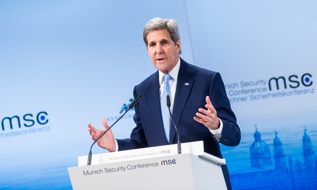US Secretary of State John Kerry speaks during the 2016 Munich Security Conference.
