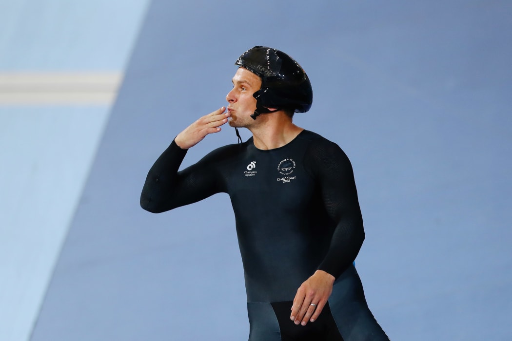 Eddie Dawkins of New Zealand wins bronze in the Men's Keirin. Gold Coast 2018 Commonwealth Games, Track Cycling, Anna Meares Velodrome, Brisbane, Australia. 6 April 2018 © Copyright Photo: Anthony Au-Yeung / www.photosport.nz