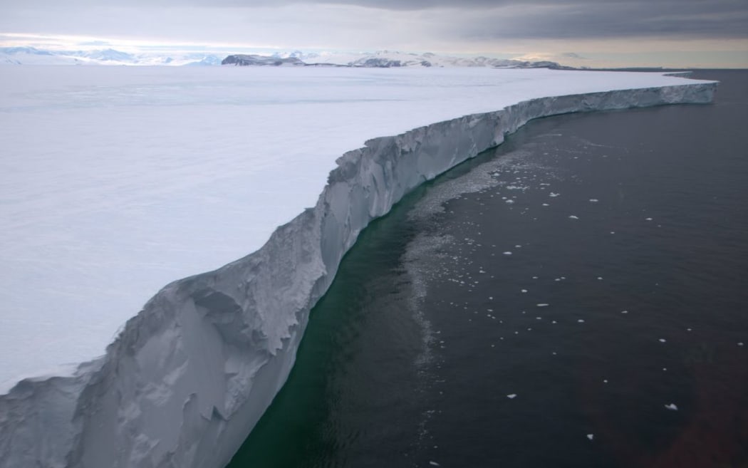 Two icebergs have broken off from the Nansen Ice Shelf since this photo was taken.