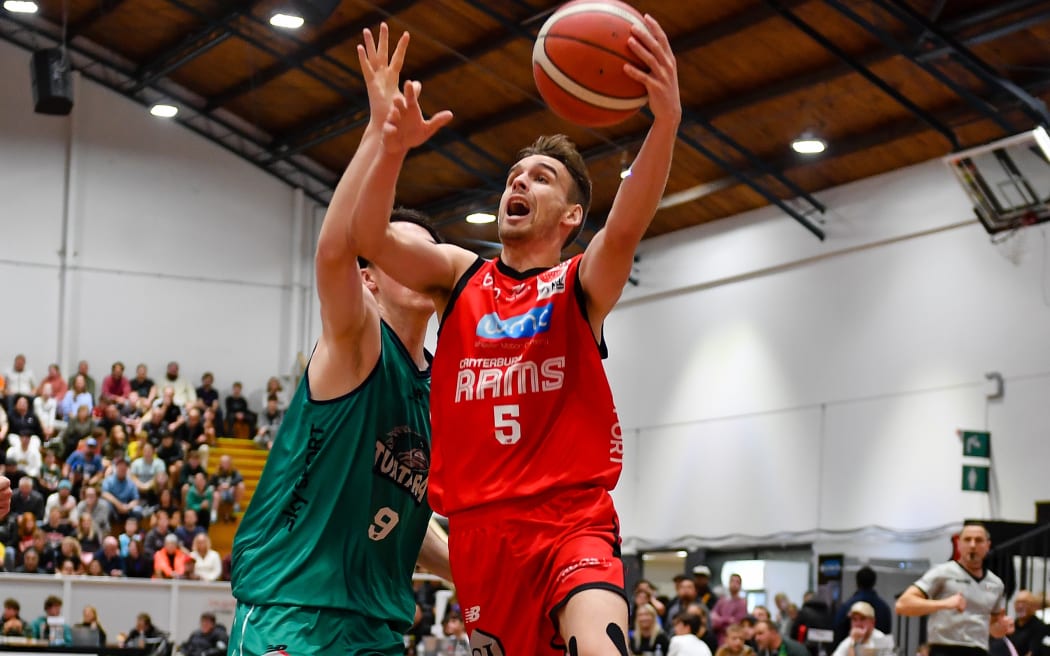 Taylor Britt in action for the Canterbury Rams.