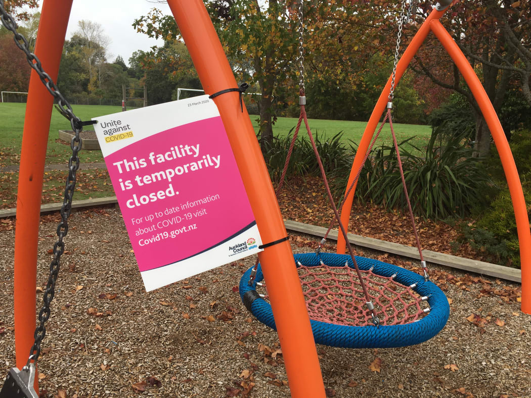 An Auckland playground during the Covid-19 lockdown