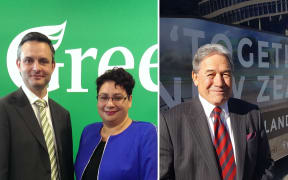 Left to right: James Shaw, Metiria Turei, Winston Peters