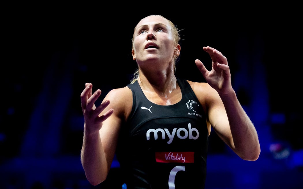 Netball World Cup Semi Final - England v New Zealand - M&S Bank Arena, Liverpool, England - New Zealand's Laura Langman. 2019.