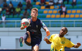 Auckland City FC's Myer Bevan in action at the OFC Champions League in Honiara.