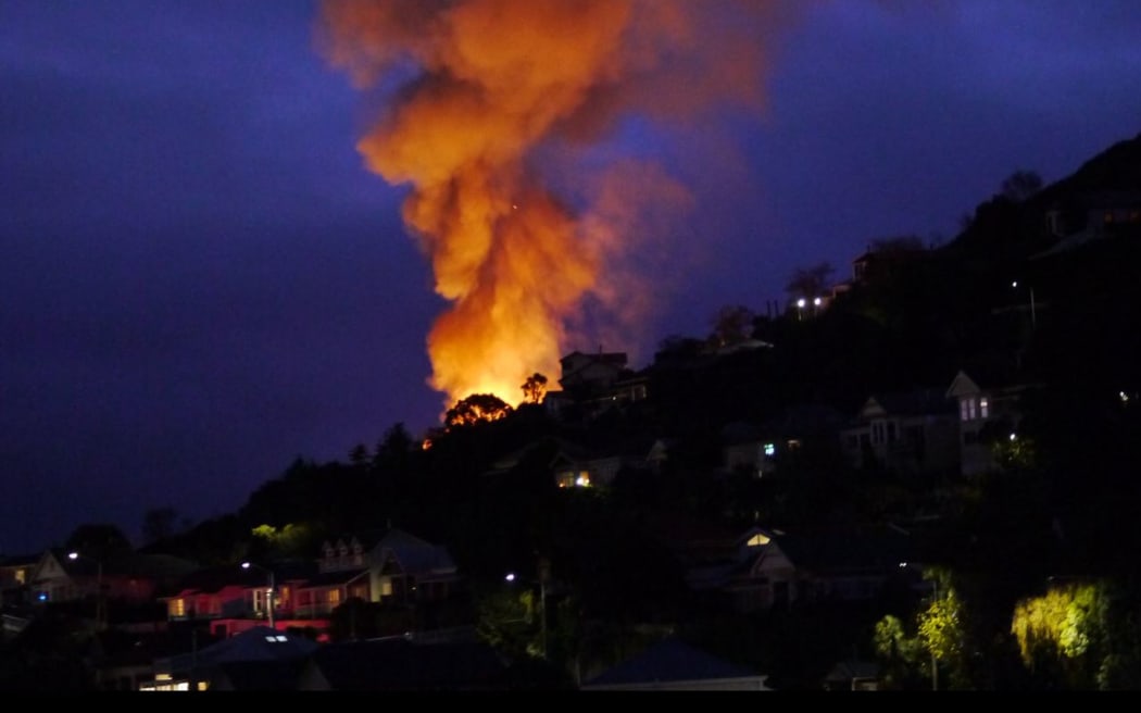 Residents in Lyttelton near Christchurch are being evacuated after a large fire broke out in the township.