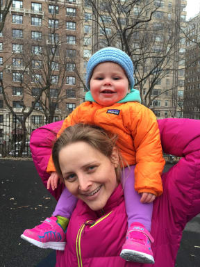 Katharine Zaleski with her daughter