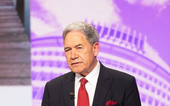 New Zealand First leader Winston Peters during TVNZ's multi party debate on 5 October 2023.