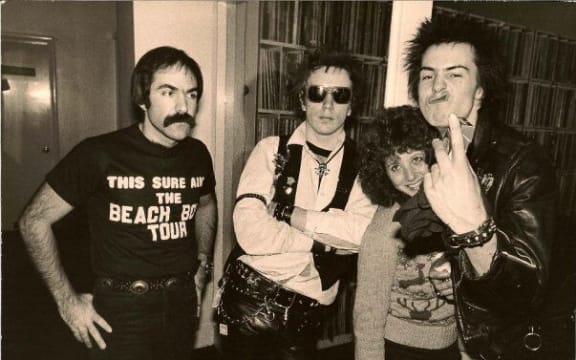 Ted Cohen with the Sex Pistols in 1979
