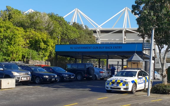 A gun buyback event in Auckland.