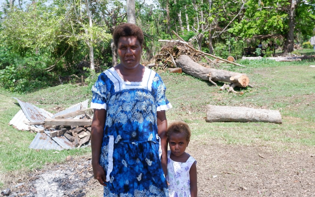 Serah John from Pang Pang village says the community’s clean water source has been contaminated by livestock after the cyclone.