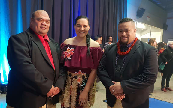 From left, author Vaivaifolau Kalahi, Sala Pole-Fehoko and Edmond Fehoko.