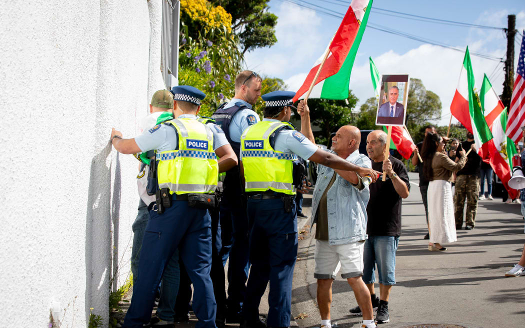 Iranian Embassy protest - Wellington 13 January 2026