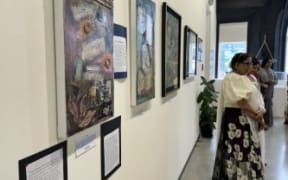 Dozens of people showed up for the opening of the exhibition on Sunday in Wellington.