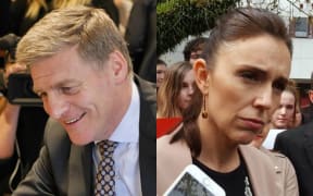 Jacinda Ardern and Bill English