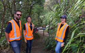 Auckland Council's Steve Pearce, Carli Green and Ana Paskaleff.
