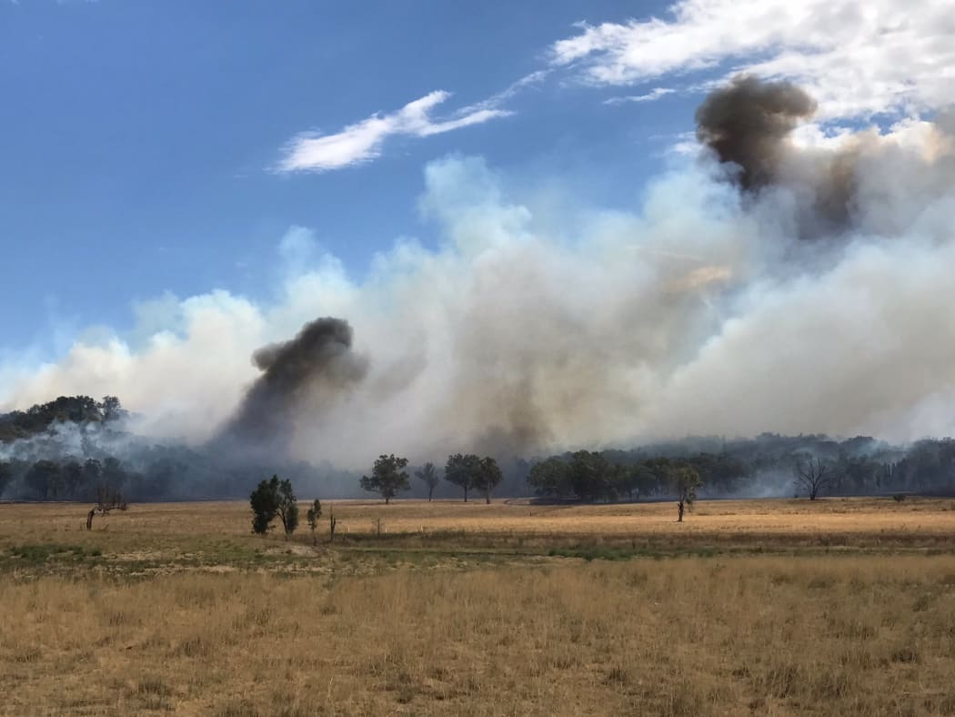 Bushfires rage in Dunedoo, in Central Western New South Whales