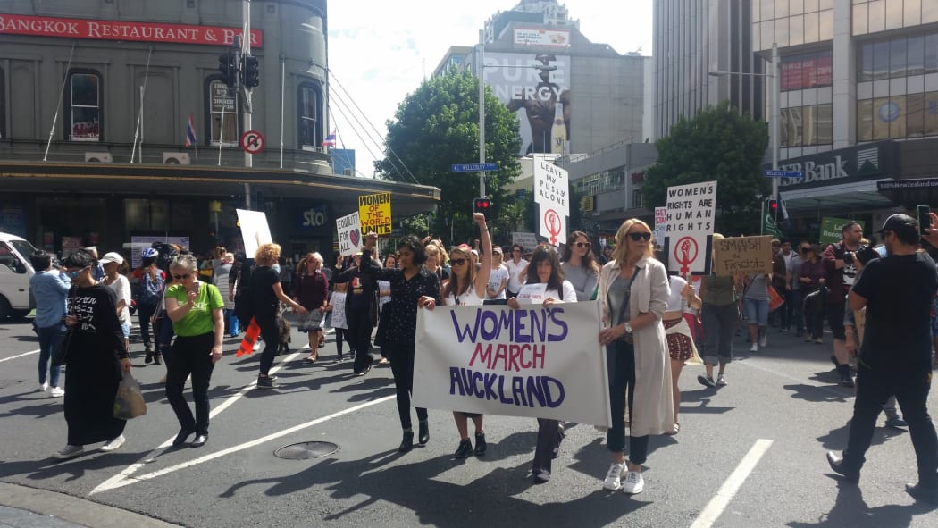 Women's march in Auckland.