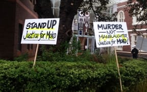 Protestors are gathering outside the High Court in Auckland for the sentencing of the couple responsible for killing of Moko Rangitoheriri.
