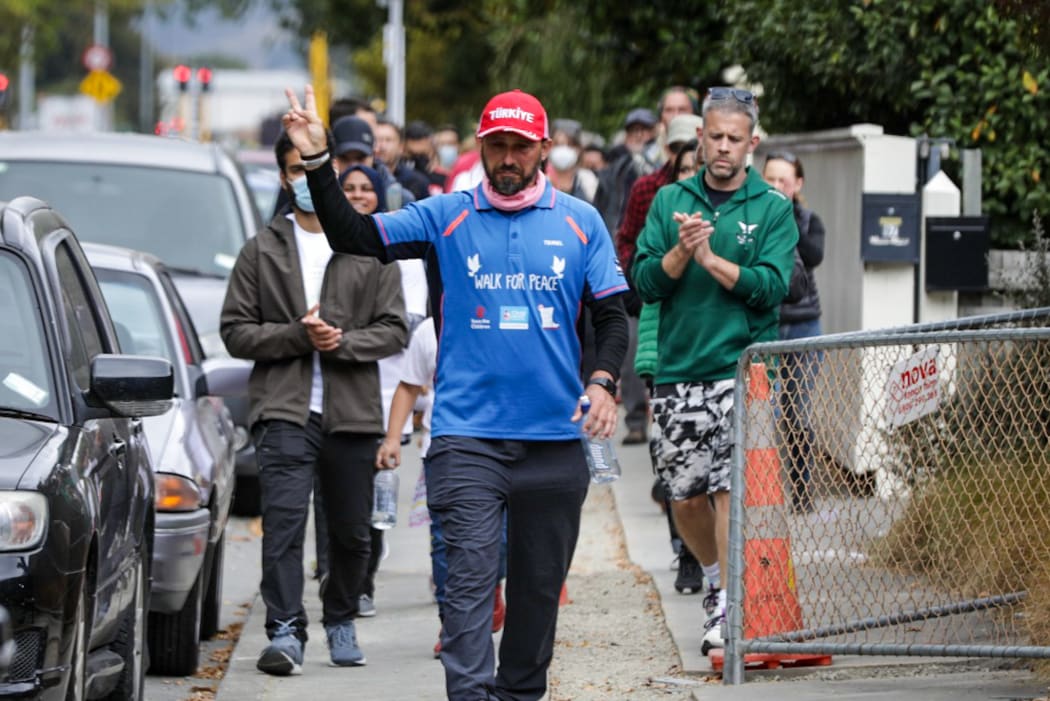 Temel Atacocugu completed his 350km Walk for Peace which started in Dunedin arriving at the Al Noor Mosque in Christchurch today.