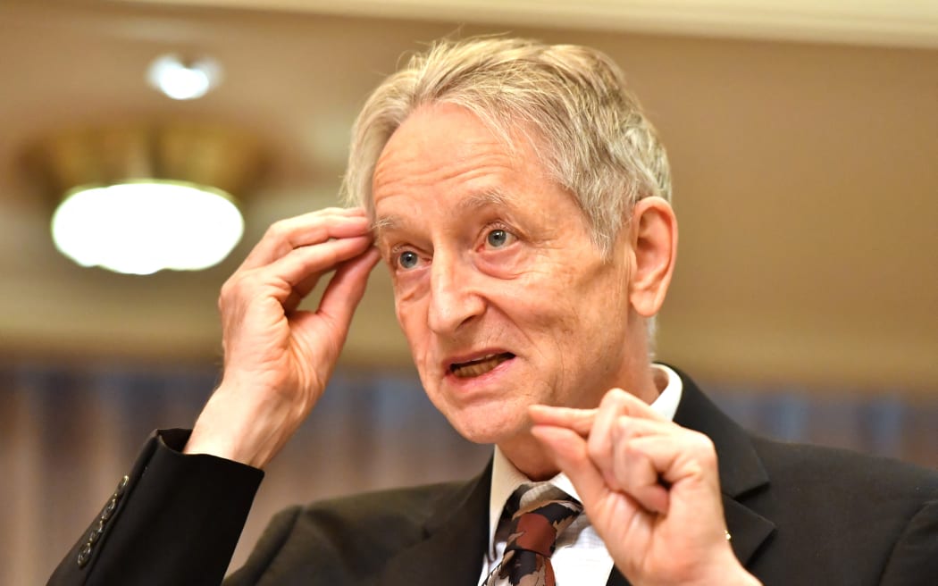 Dr. Geoffrey E. Hinton, Professor Emeritus, the University of Toronto and Chief Scientific Adviser, Vector Institute, speaks during  an exclusive interview by the Yomiuri Shimbun at a Tokyo hotel in Chiyoda Ward, Tokyo on Nov. 18, 2019. Dr. Hinton, known as " Godfather of Ai" has been awarded Japanese Honda Foundation,  for his pioneering research in the field of deep learning in artificial intelligence and his contribution to practical application of the technology. ( The Yomiuri Shimbun ) (Photo by Masahiro Sugimoto / Yomiuri / The Yomiuri Shimbun via AFP)
