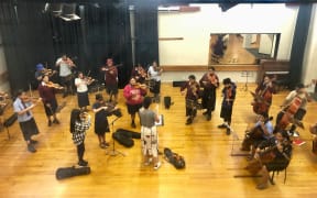 The group rehearse at the Otara Music Centre in Auckland.