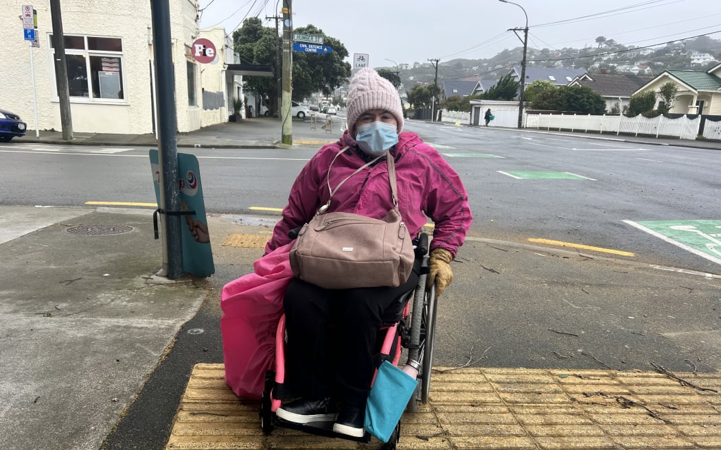 Kezia Bennett was navigating Wellington's strong wind on Thursday morning.