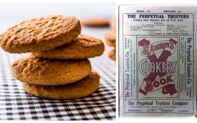 Anzac Biscuits - or Anzac Crispies, as they were known as in the 1922 edition of the St Andrew's Cookery Book (right).