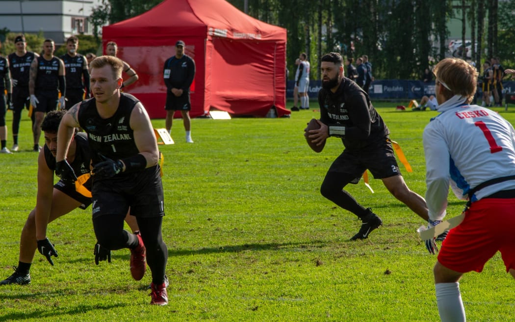 New Zealand men's Flag Football team at the 2024 World Championships in Finland