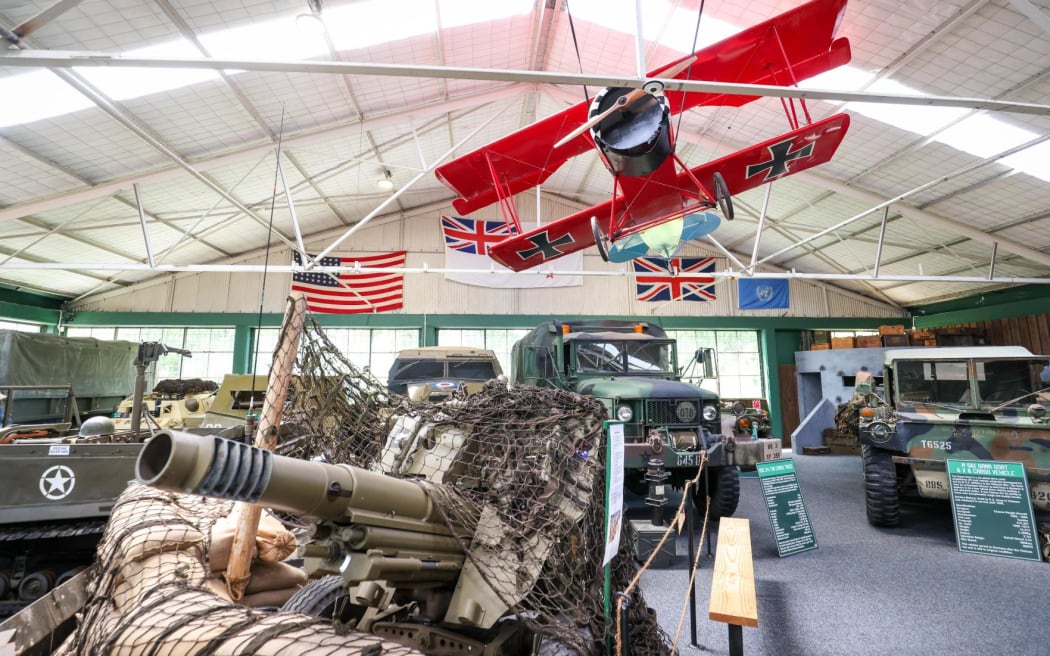 The Geraldine Military Museum exhibit depicts a 1st SS Panzer Division Leibstandarte SS Adolf Hitler military camp.
