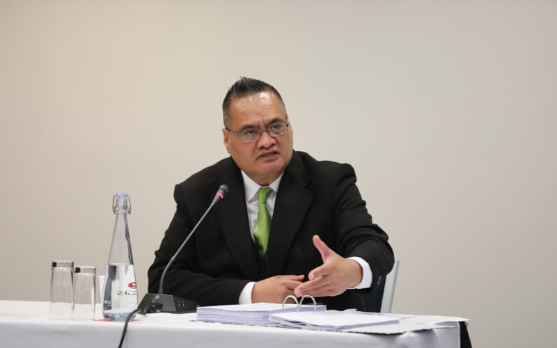 Dr Rawiri Waretini-Karena at the hearing of the Royal Commission Abuse in Care inquiry.