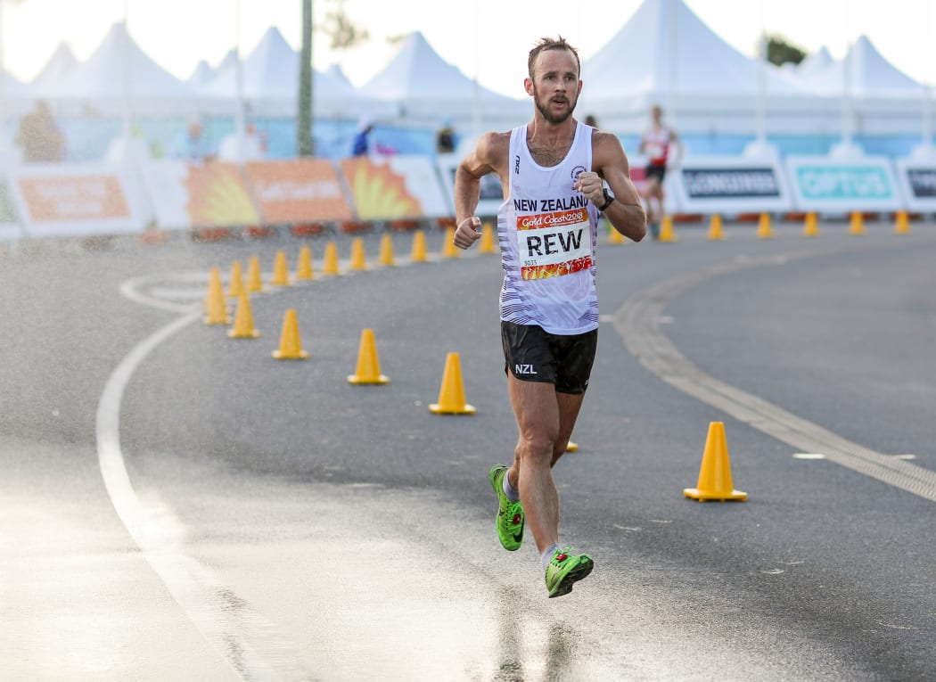 Quentin Rew in the means 20km race walk
