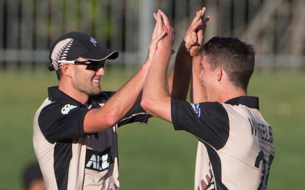 Black Caps Tom Bruce and Ben Wheeler.