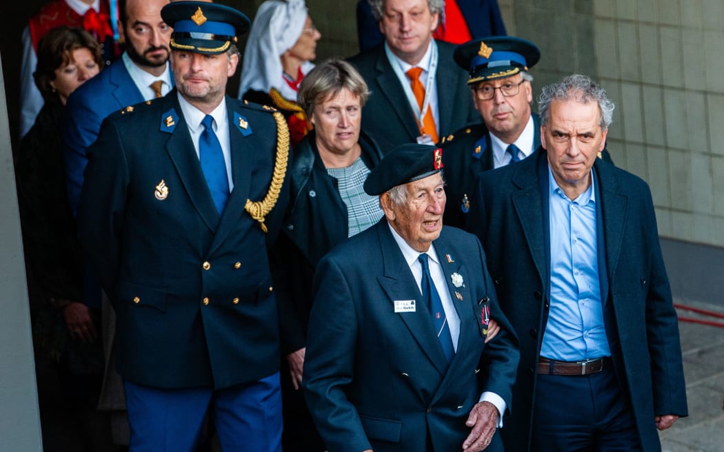 WWII veteran, Ben Roelofs is seen arriving to the 75th anniversary of the Battle of Arnhem ceremony, in Arnhem on September 20th, 2019. (Photo by Romy Arroyo Fernandez/NurPhoto)