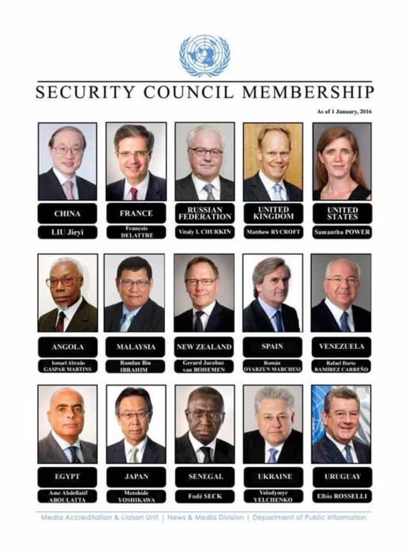 There is one woman on the UN Security Council.