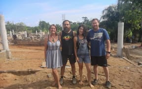 Jaimee Perrett and some of her fellow volunteers