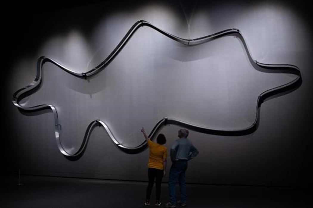 The newly constructed massive ‘Convolutions’, now showing at NPDC’s Govett-Brewster Art Gallery and Len Lye Centre