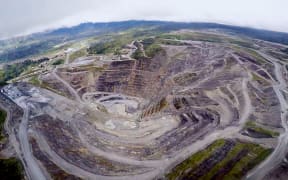 Aerial view of the Porgera gold mine.