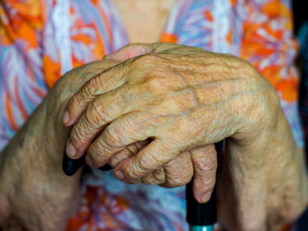 elderly woman's hands