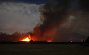 Large fire in Mackenzie District