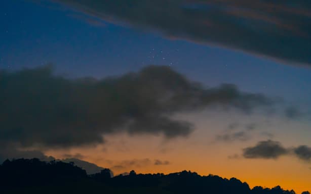 Matariki viewed from Tirorangi Marae