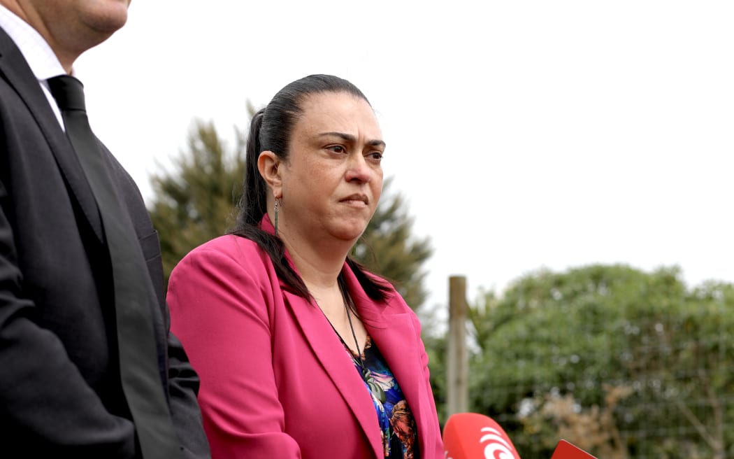 Minister for Children, Karen Chhour, fronts a media stand up after an incident at youth justice facility Korowai Manaaki in Wiri, Auckland.