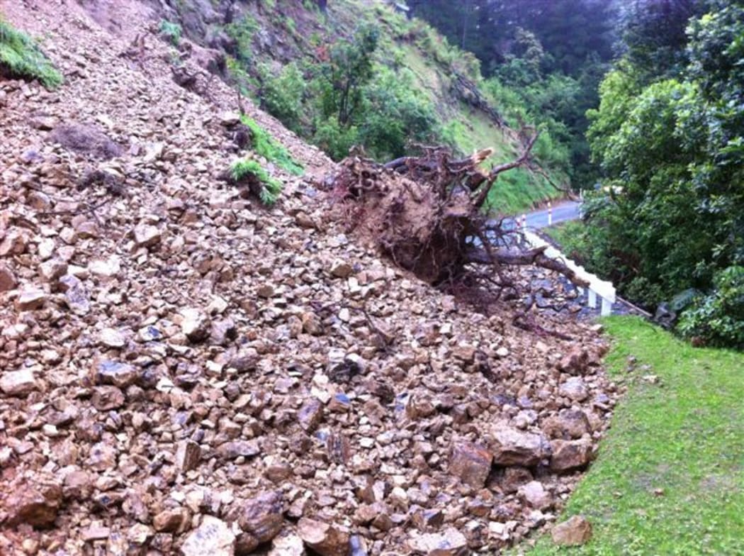 The slip across part of Waterfall Road.