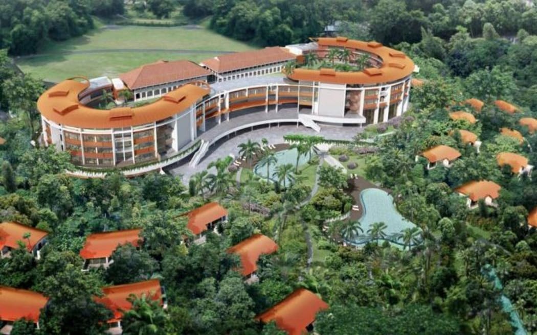 The venue for the talks, the Capella Hotel.