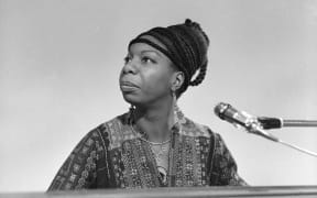 Nina Simone (1933-2003), American jazz singer and pianist. "Quatre temps" TV show by Michèle Arnaud. Paris, March 1969. (Photo by Jacques Citles / Jacques Citles / Roger-Viollet via AFP)