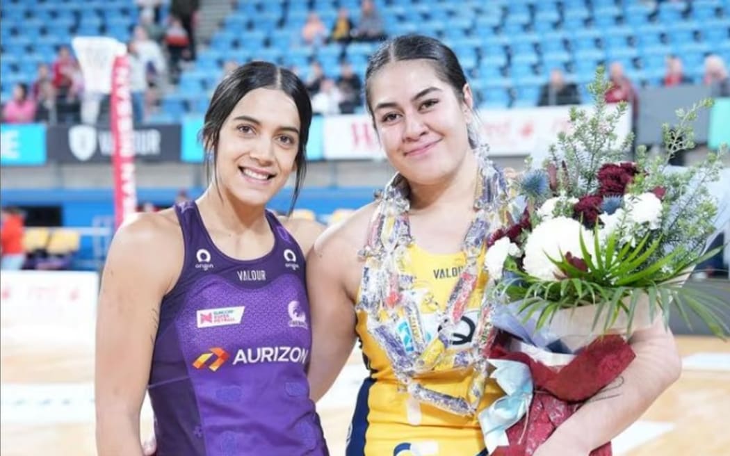 Tongan teammates Hulita Veve (left) and Palavi (right) were Super Netball opponents. Veve missed the PNS this year while Palavi starred for the champions again.
(Instagram: Hulita Veve)