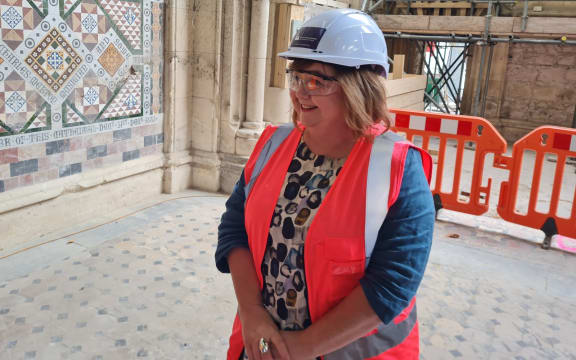 Megan Woods inside the Christchurch Cathedral in March 2023.
